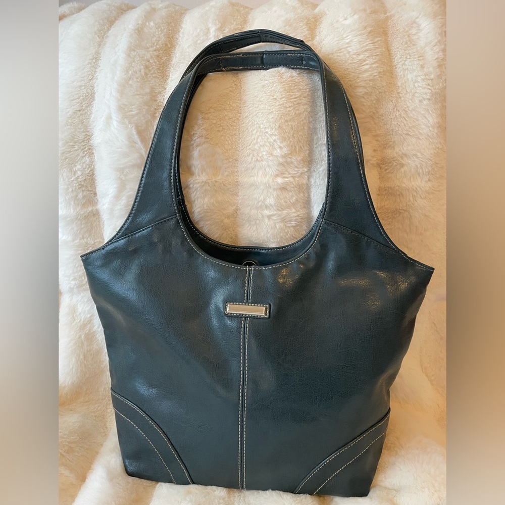 Vintage soft leather purse with light
